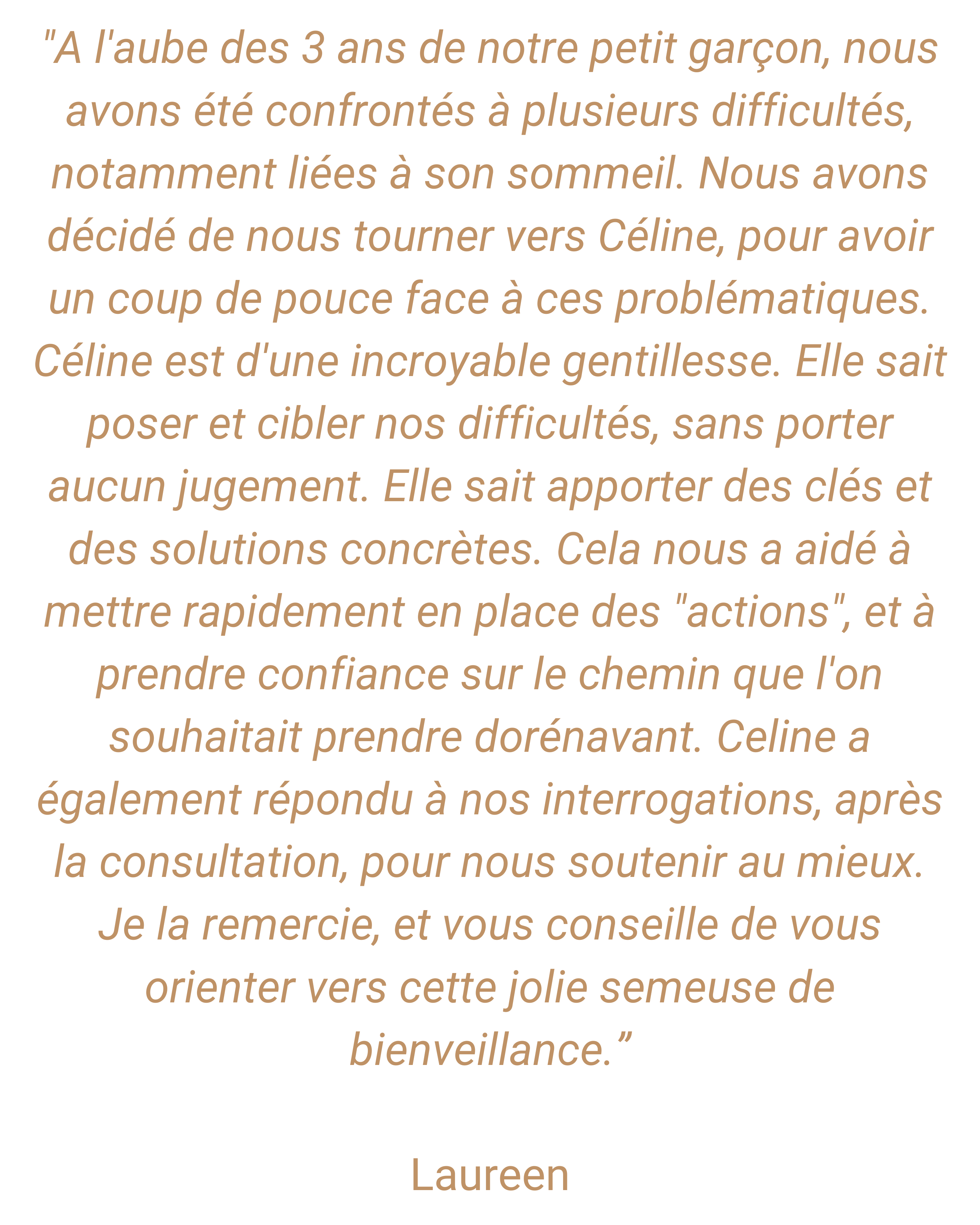 témoignage Céline Pascreau Thérapeute